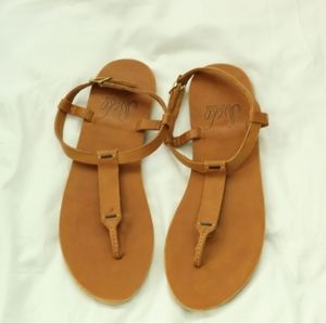 Sseko Leather T-strap Sandals